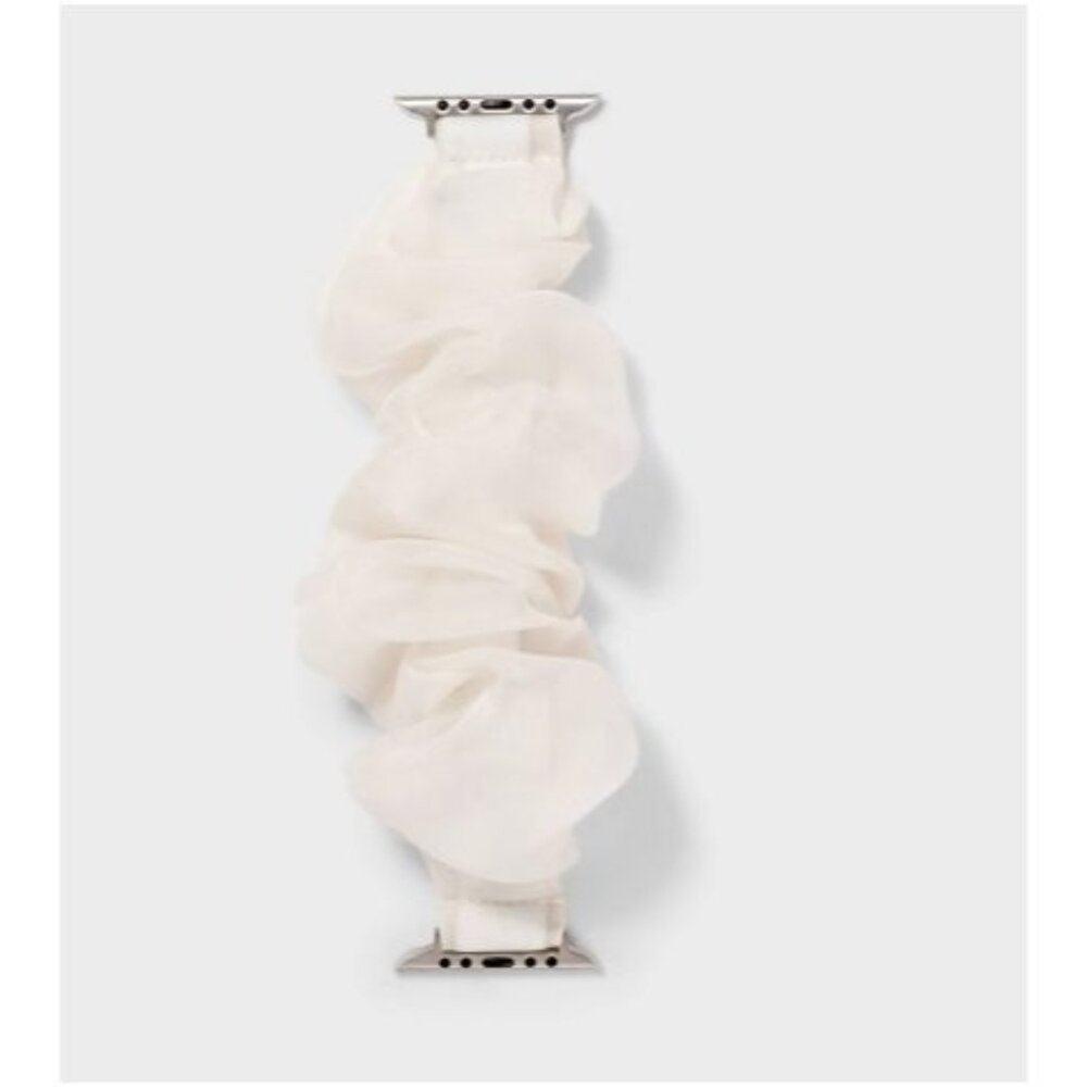 Heyday Apple Watch Scrunchie Band 42/44/45mm Sheer White